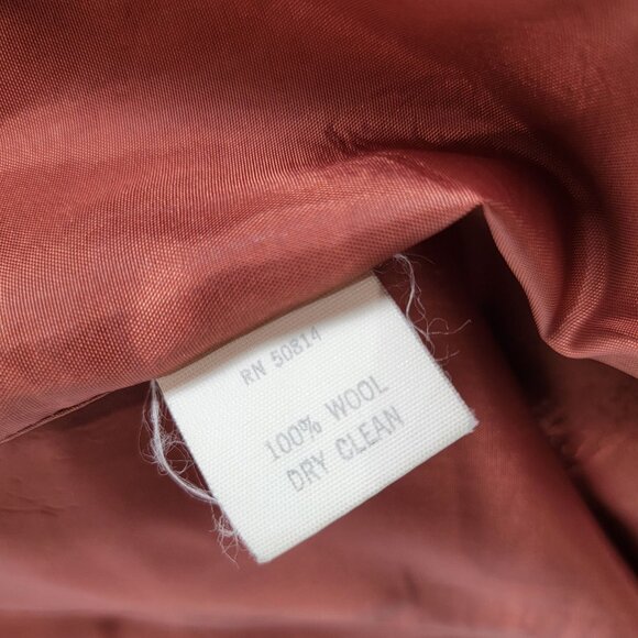 Daniele O Womens Tweed Blazer Coat 100% Pure Wool Brown Notch Collar Career - Picture 4 of 7